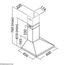 SIA CHL60SS 60cm Chimney Hood - Stainless Steel