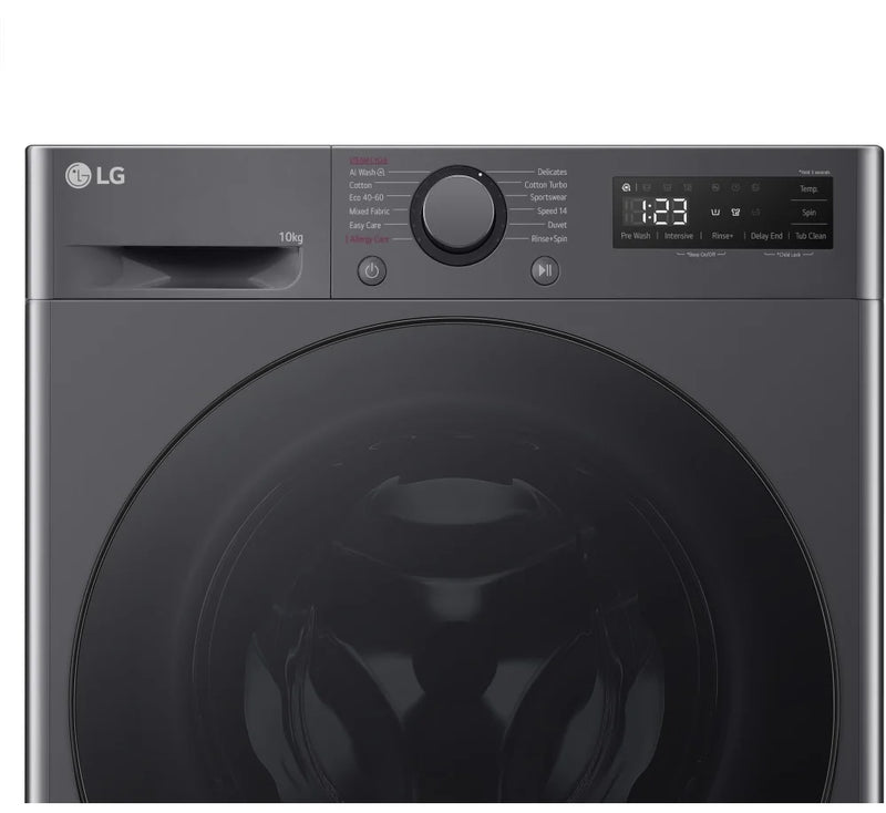 LG F4A510GBLN1 Steam™ AI DD™ 10Kg 1400RPM Washing Machine - Slate Grey [Free 5-year parts & labour warranty]