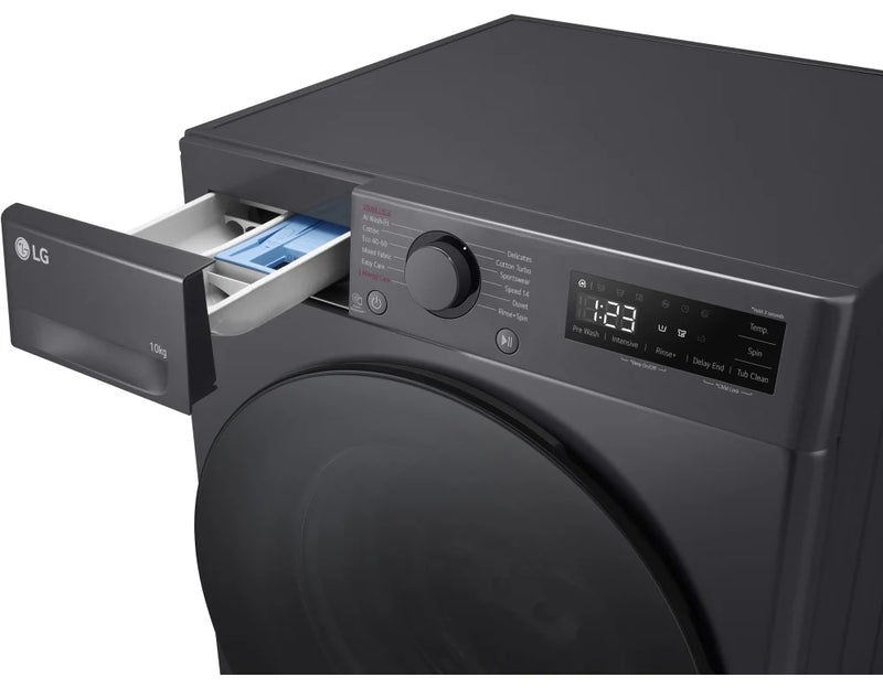 LG F4A510GBLN1 Steam™ AI DD™ 10Kg 1400RPM Washing Machine - Slate Grey [Free 5-year parts & labour warranty]