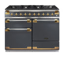 Rangemaster ELS110DFSL/AB 110cm Elise Luxe Dual Fuel Range cooker - Slate/Brass*contact store for price*