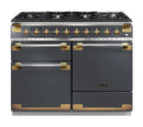 Rangemaster ELS110DFSL/AB 110cm Elise Luxe Dual Fuel Range cooker - Slate/Brass *contact store for price*