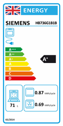 Siemens iQ700 HB736G1B1B Built-in Single Oven - Black