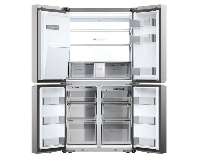 Haier HCR7918EIMP Cube Series Multi Door Platinum Plumbed American Fridge Freezer [10 YEAR PARTS & LABOUR GUARANTEE]