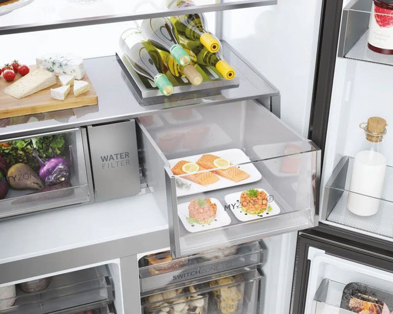 Haier HCR7918EIMP Cube Series Multi Door Platinum Plumbed American Fridge Freezer [10 YEAR PARTS & LABOUR GUARANTEE]