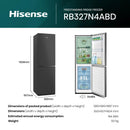 Hisense RB327N4ABD 50/50 Total No Frost fridge freezer - Black