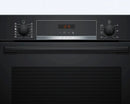 Bosch HQA574BB3B Series 4 Steam Pyrolytic cleaning built-in single oven - Black
