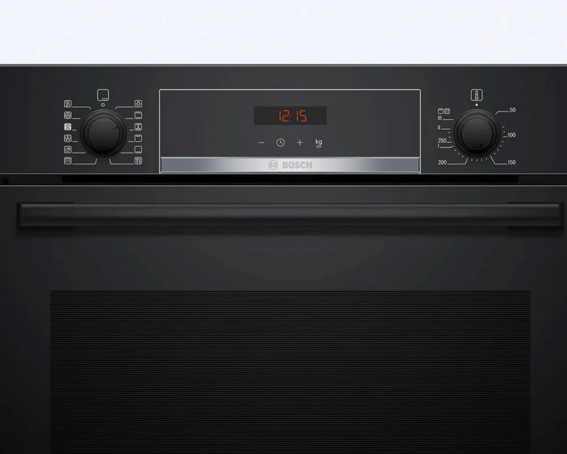 Bosch HQA574BB3B Series 4 Steam Pyrolytic cleaning built-in single oven - Black