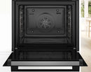 Bosch HQA574BB3B Series 4 Steam Pyrolytic cleaning built-in single oven - Black