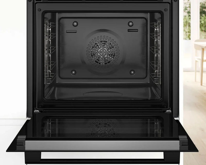 Bosch HQA574BB3B Series 4 Steam Pyrolytic cleaning built-in single oven - Black