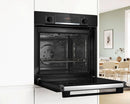 Bosch HQA574BB3B Series 4 Steam Pyrolytic cleaning built-in single oven - Black
