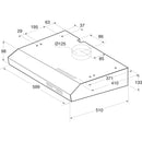 Indesit ISLK 66 LS X 60cm Visor Chimney Hood