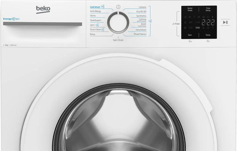 Beko BM3WT3941W 9kg 1400rpm Washing Machine - ProSmart™ Inverter Motor [28-minute quick wash]