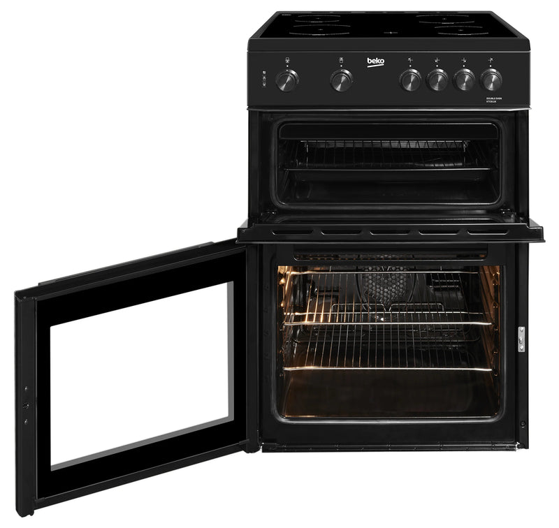 Beko FTC6701K 60cm Twin Cavity Ceramic Cooker - Black*contact store for price*