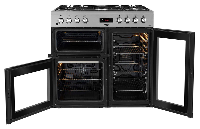 Beko KDVF90X 90cm Dual Fuel Range Cooker - Stainless*contact store for price*