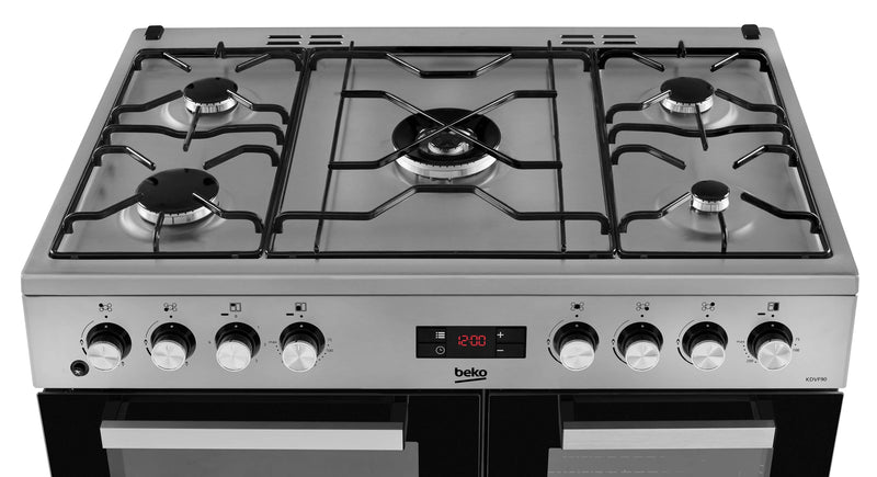 Beko KDVF90X 90cm Dual Fuel Range Cooker - Stainless*contact store for price*
