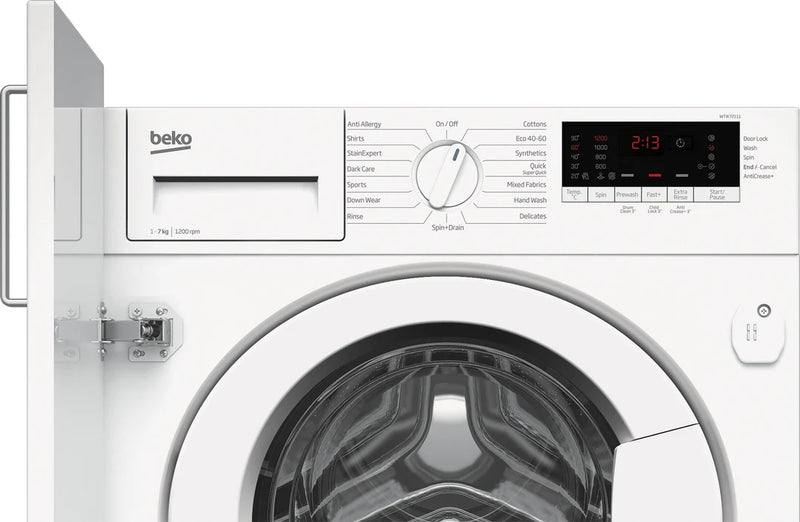 Beko WTIK72111 7kg 1200rpm Integrated Washing Machine - White