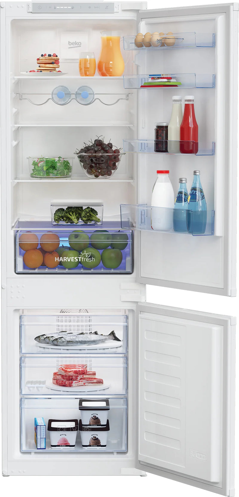 Beko BCFD4V73 Pro HarvestFresh™ Integrated 70/30 Frost Free Fridge Freezer - [Sliding Door Installation]*contact store for price*