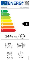 Hotpoint HHDD80WWIRE 8kg Heat Pump Tumble Dryer with ColdGuard