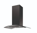 CATA ISLA90BK 90cm Black Curved Glass Island Chimney Hood