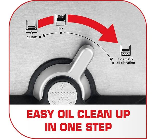 Tefal FR804040 OleoClean Pro Deep Fryer - stainless steel