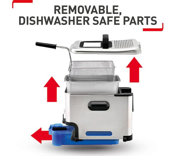 Tefal FR804040 OleoClean Pro Deep Fryer - stainless steel