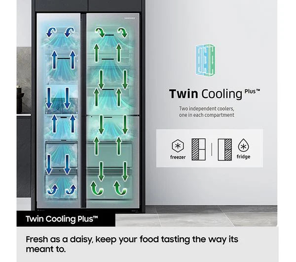 Samsung RS6HA8891SL Family Hub Plumbed American Style Fridge Freezer*contact store for price*