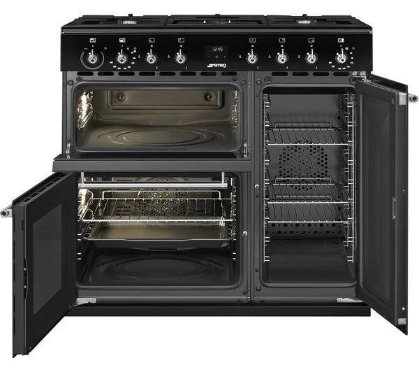 Smeg CX93GMBL 90cm Concert Dual Fuel Range Cooker - Black*contact store for price*