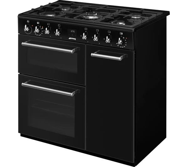 Smeg CX93GMBL 90cm Concert Dual Fuel Range Cooker - Black*contact store for price*