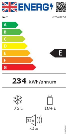 Neff N30 KI7861FE0G built-in 70/30 fridge freezer [Free 5-years parts & labour guarantee]*contact store for price*