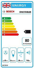Bosch DHL555BLGB 53cm built-in Canopy Hood