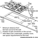 Bosch PPM9A6I40 Series 6 90cm Tempered Glass Gas Hob*contact store for price*