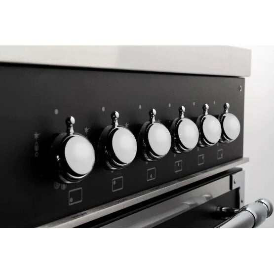 Bertazzoni Heritage HER106L3ENET 100cm Dual Fuel Triple Oven Range Cooker in Nero Matt