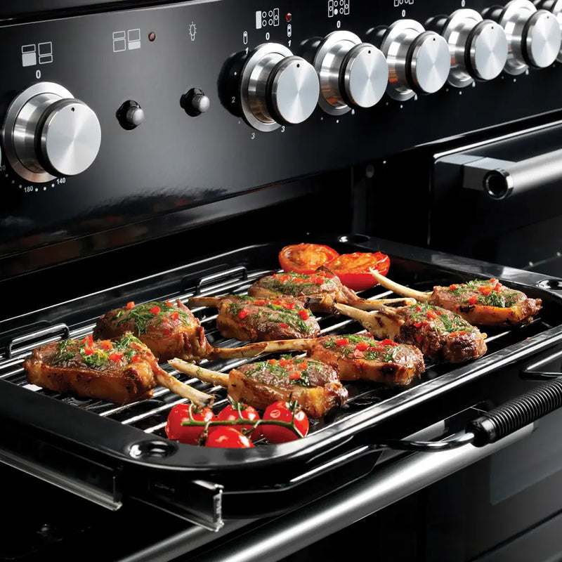 Rangemaster NEX110EICB/C Nexus 110cm Electric Range Cooker with Induction Hob - Charcoal Black & Chrome*contact store for price*