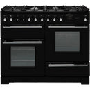 Rangemaster Toledo + TOLP110DFFGB/C 110cm Dual Fuel Range Cooker - Gloss Black