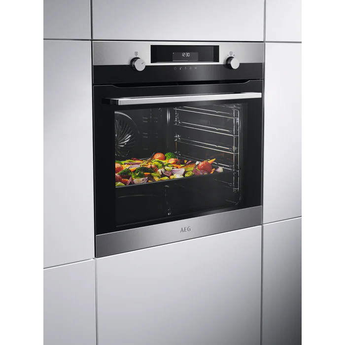 AEG BPK556260M 6000 Series SteamBake Single Oven With Pyrolytic Cleaning