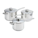 Stellar S8A1 Classic 3 Piece Stainless Steel Saucepan Set
