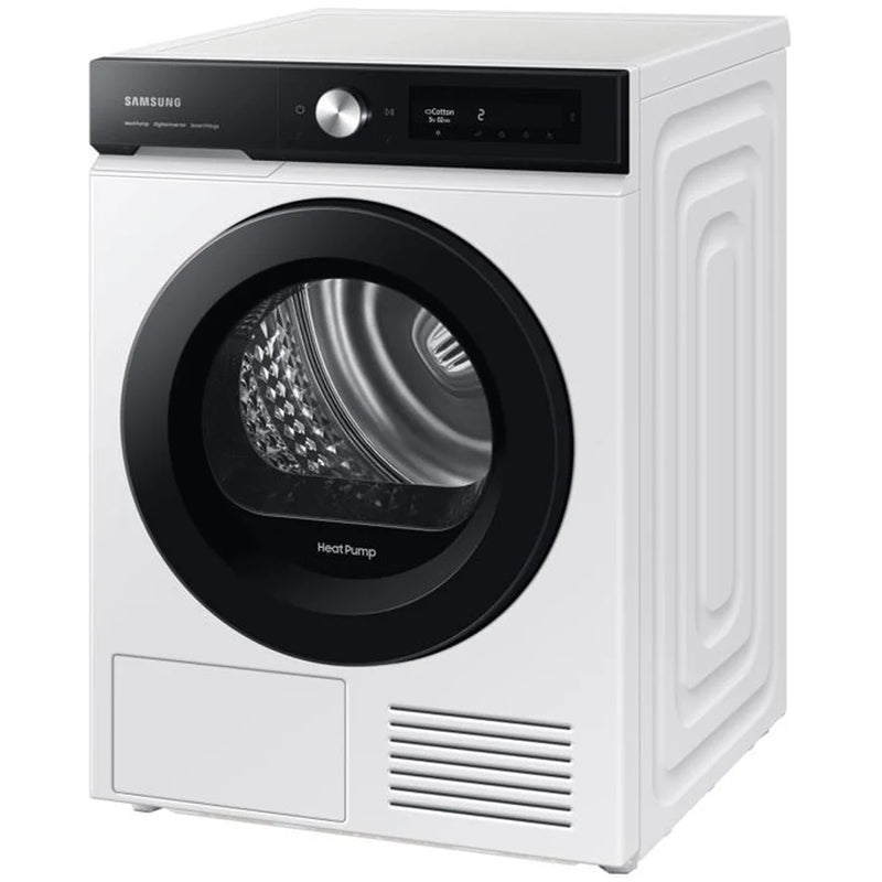 Samsung DV90BB5245AES1 9kg Series 6+ Heat Pump Tumble Dryer - White/Black panel [Free 5-year parts & labour guarantee]