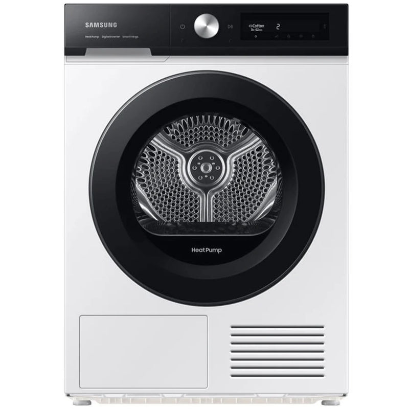 Samsung DV90BB5245AES1 9kg Series 6+ Heat Pump Tumble Dryer - White/Black panel [Free 5-year parts & labour guarantee]