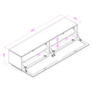 TTAP Sorrento Gloss Grey 160cm Wide TV Cabinet (SOR-1600-GRY)