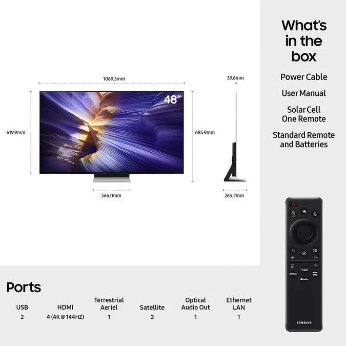 Samsung QE48S90FA 48'' 4K UHD HDR OLED TV with Bixby & Alexa*contact store for price*