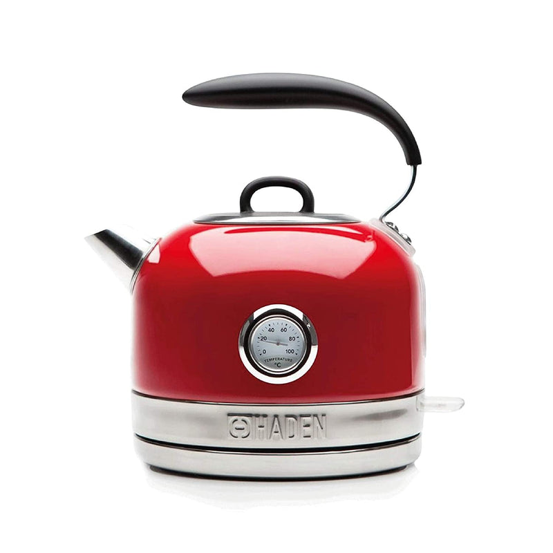 Haden 188854 1.5L Cordless Kettle with Temperature Gauge In Jersey Red
