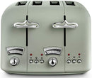 De'Longhi CTO4 Argento Flora 4 Slice Toaster - Green