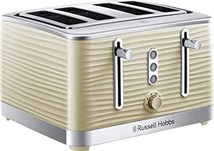 Russell Hobbs 24384 Cream Inspire High Gloss 4 Slice Toaster