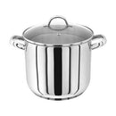 JP81 Judge 22cm Stainless Steel Stockpot With Vented Glass Lid, 6.5 Litre