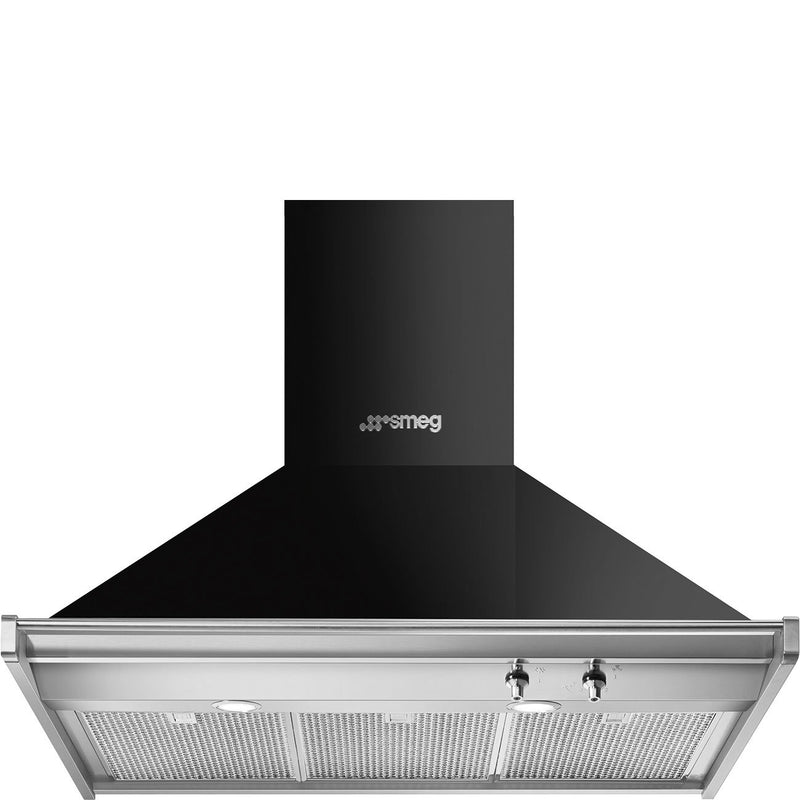 Smeg KD90HNE Chimney Cooker Hood, Black