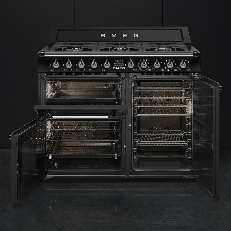 Smeg TR103BL 100cm Victoria Dual Fuel Range Cooker in Black*contact store for price*