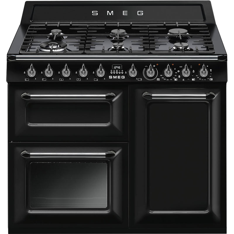 Smeg TR103BL 100cm Victoria Dual Fuel Range Cooker in Black*contact store for price*