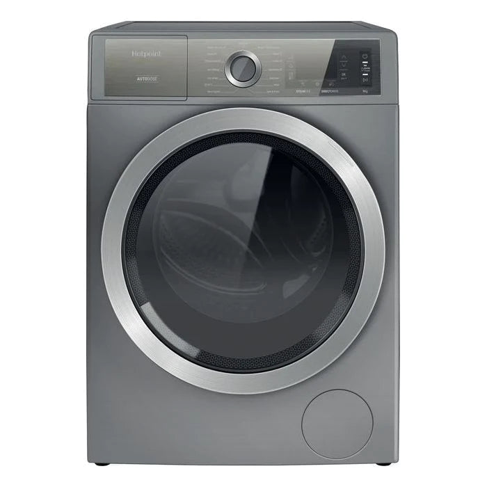 Hotpoint H8W946SBUK 9kg 1400 Spin Washing Machine - Silver [5 year warranty]