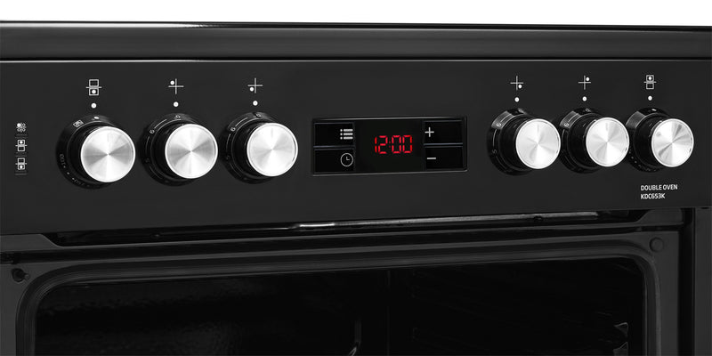 Beko KDC653K 60cm Double Oven Electric Cooker With Ceramic Hob - Black