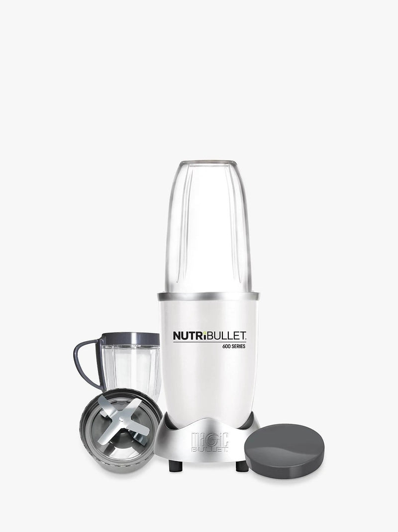 NutriBullet NBLW8 8 Piece 600 Series Juicer Blender, White
